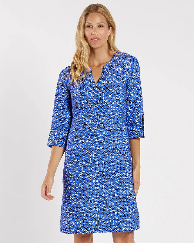 XS / Garden Lattice French Blue / Long