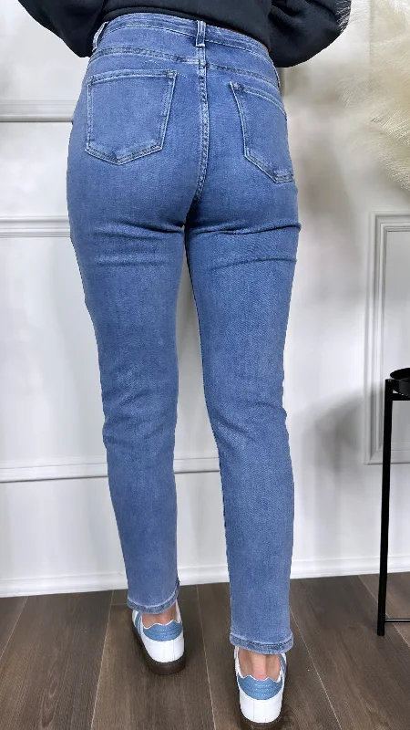 Allison Blue Mom Fit Jeans