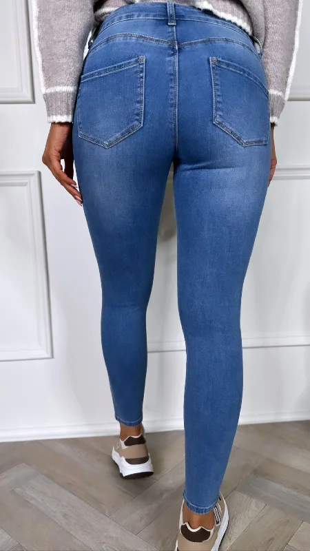 Jeffrey Blue Skinny Push Up Jeans