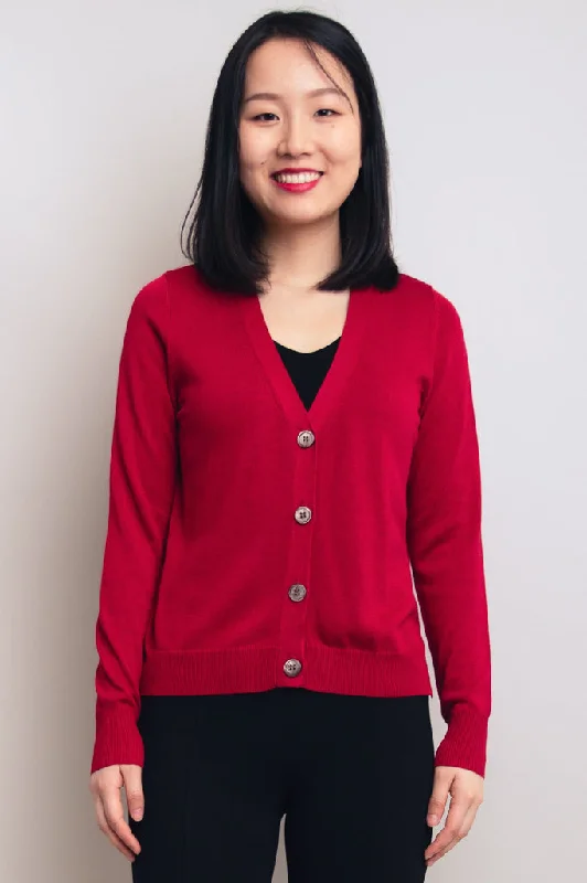 Jessica Sweater, Lipstick, Bamboo Cotton