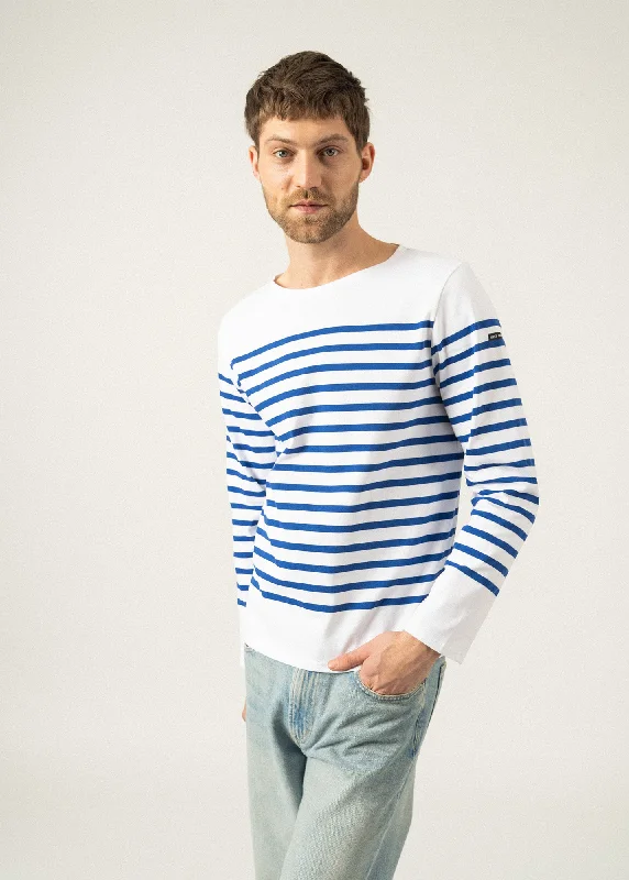 Naval authentic striped sailor shirt - in combed cotton (NEIGE/GITANE)