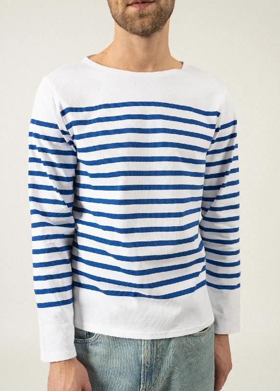 Naval authentic striped sailor shirt - in combed cotton (NEIGE/GITANE)