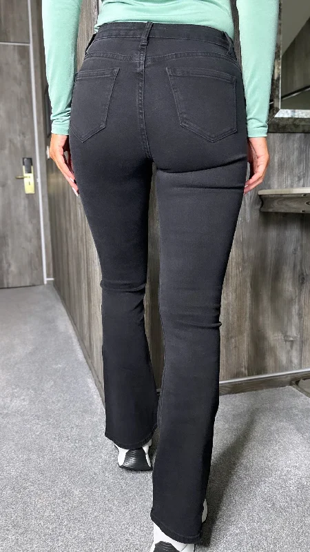 Regina Black Flare Jeans