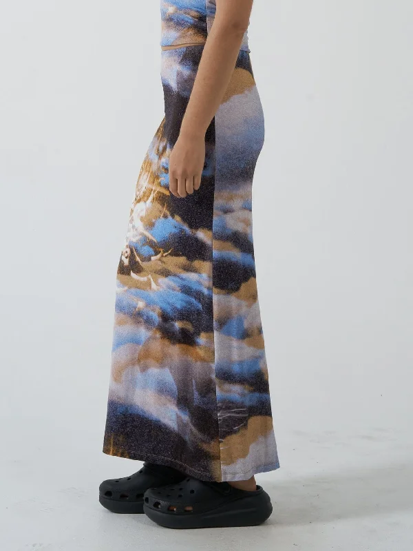 Actions Not Words Skirt - Cloudy Blue