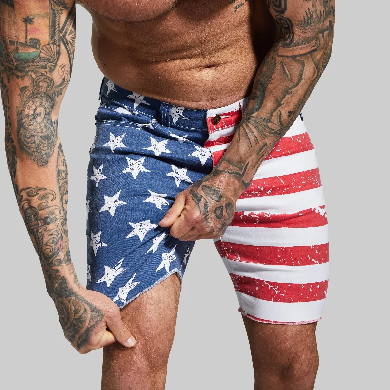 FLEX Stretchy Jort (American Flag)