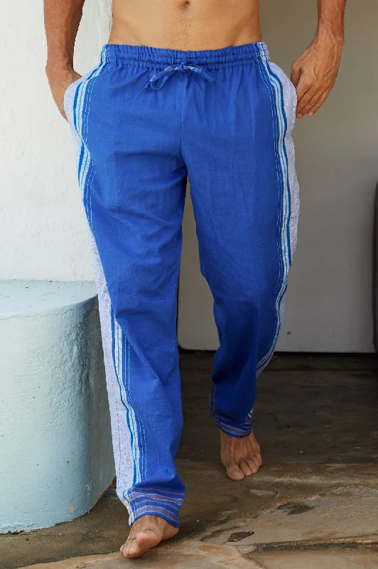 Unisex Kikoy Trousers | Cobalt Blue/Blue