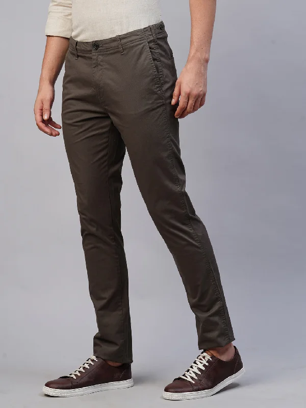 Men's Slate Cotton Lycra Slim Fit Pant