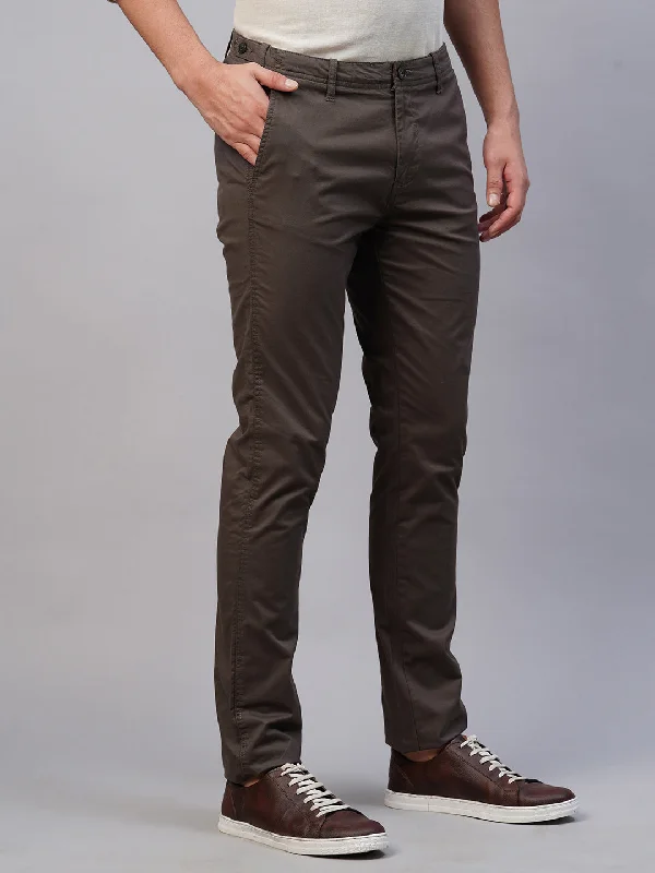 Men's Slate Cotton Lycra Slim Fit Pant