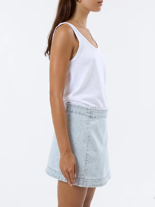 Peyton Wrap Skirt - Faded Dust Blue