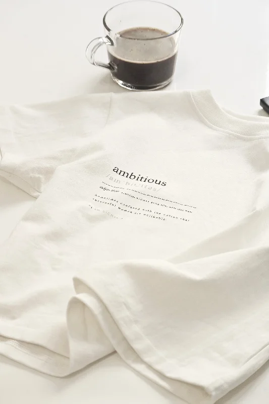 Short Sleeve Crop T-Shirt - Ambitious