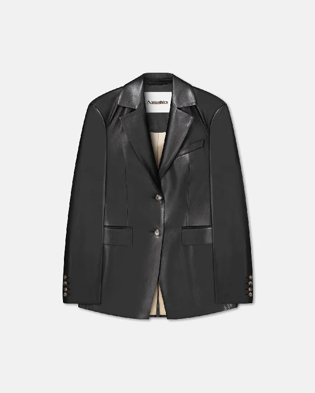 Hathi - Okobor™ Alt-Leather Blazer - Black