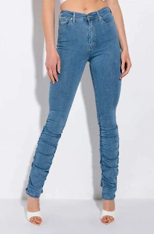 ANITTA STACKED HIGH WAISTED SKINNY JEANS