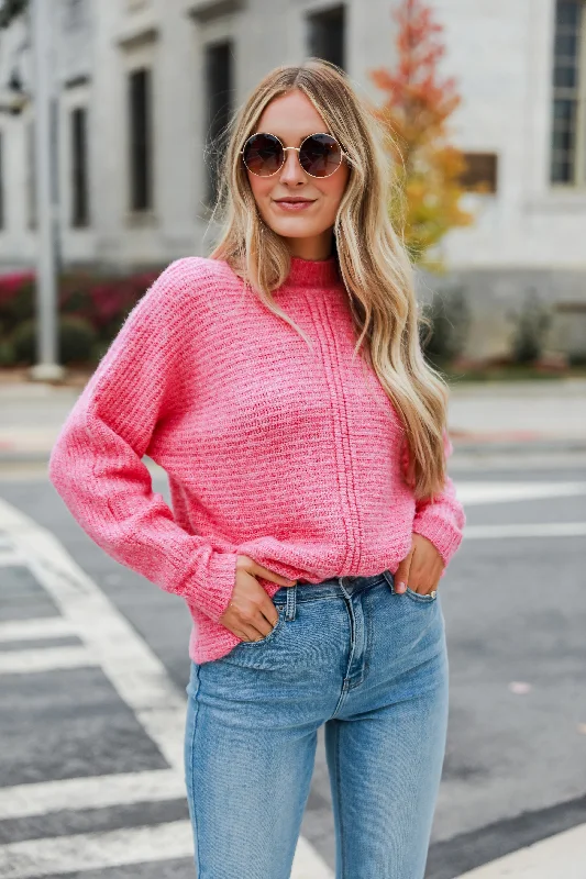 FINAL SALE - Cuddling Close Pink Oversized Sweater