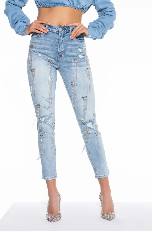 DIAMONDS STRAIGHT LEG JEANS