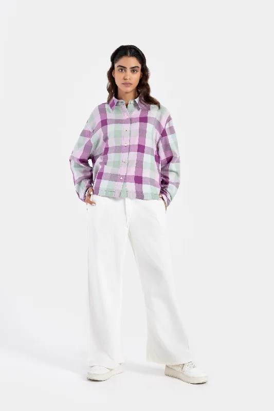 Checkered Cropped Shirt