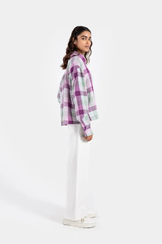 Checkered Cropped Shirt