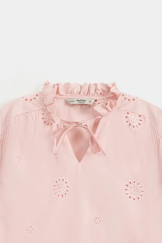 Embroidered Cropped Shirt