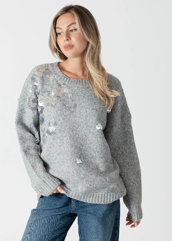 Lyla & Luxe - Crewneck Sequin Sweater