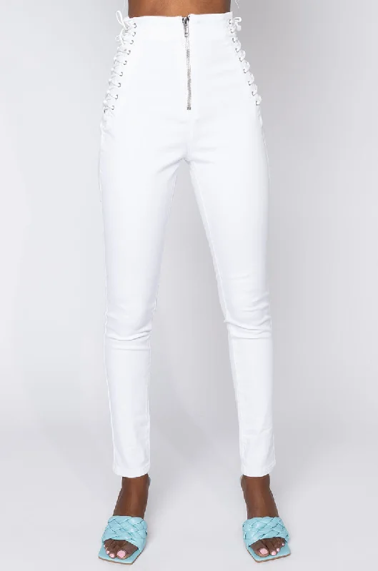 MARGOT LACE SKINNY JEANS WHITE