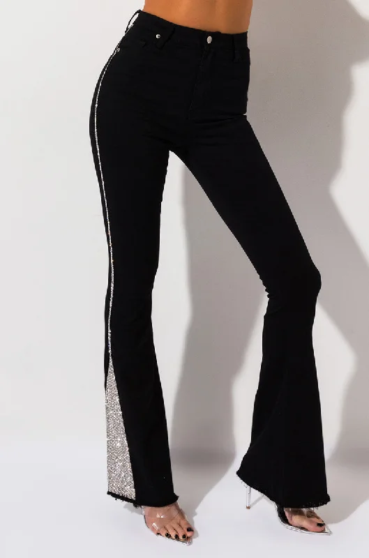 SEXY RHINESTONE DENIM HIGH RISE DENIM