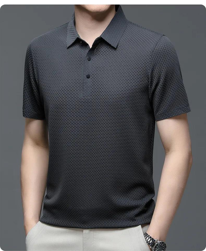 Loop-up Short-Sleeved Men Polo Shirt