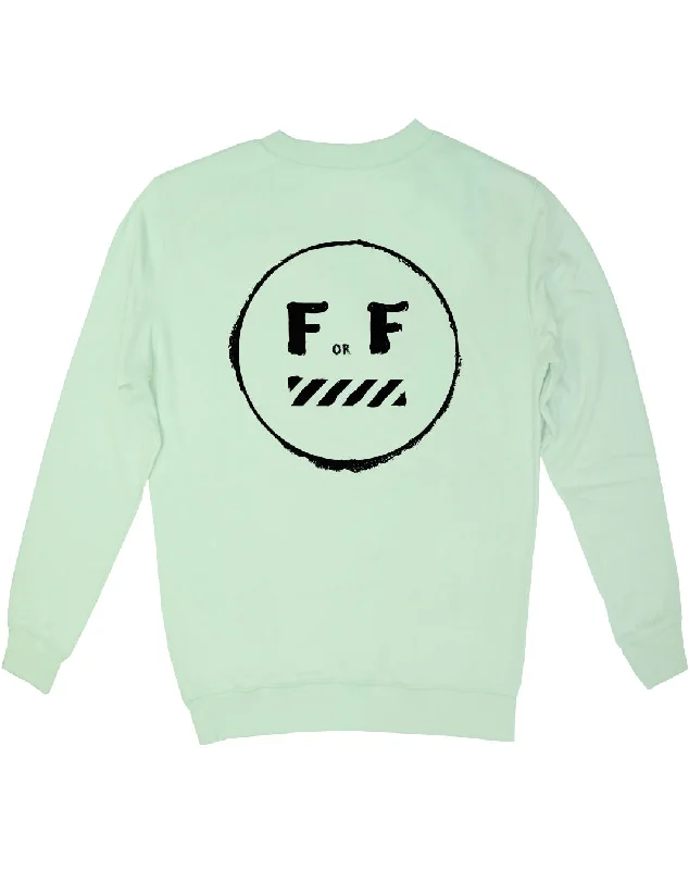 <A 000a001y6a12> Fungolia French Terry Crew Neck Sweatshirt - Fight or Flight (Mint Green)