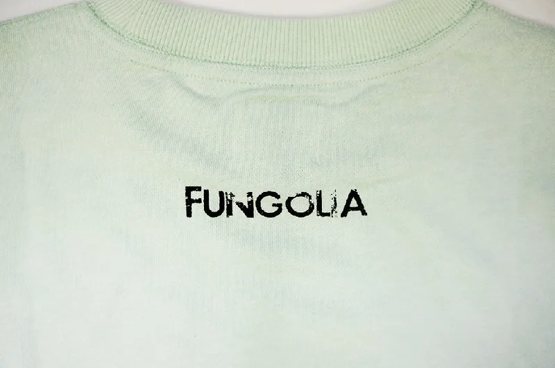 <A 000a001y6c1b>Fungolia French Terry Crew Neck Sweatshirt - Small Feathers (Light Green)