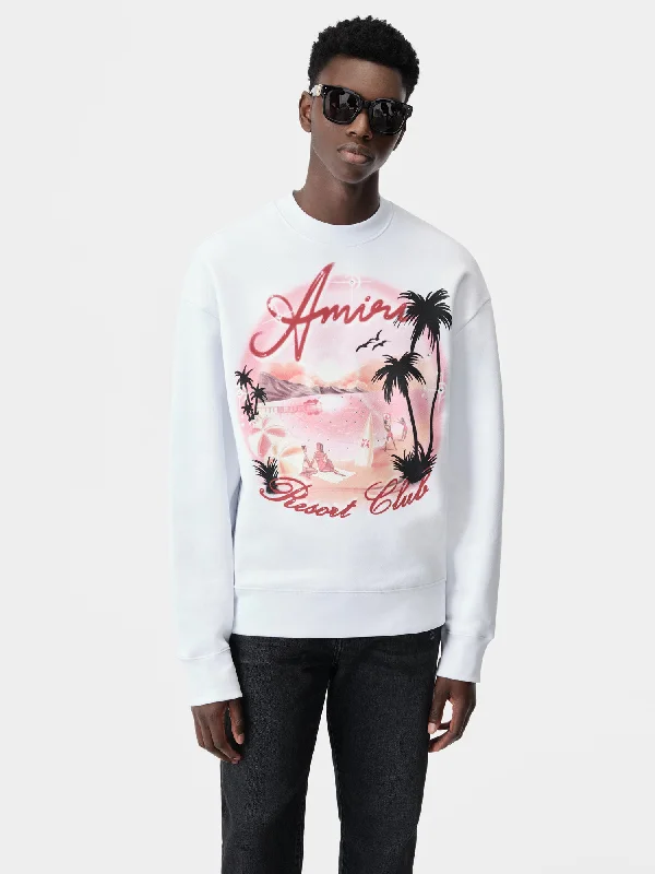 AMIRI PARADISE AIRBRUSH CREW - White