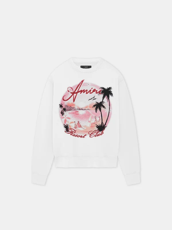 AMIRI PARADISE AIRBRUSH CREW - White