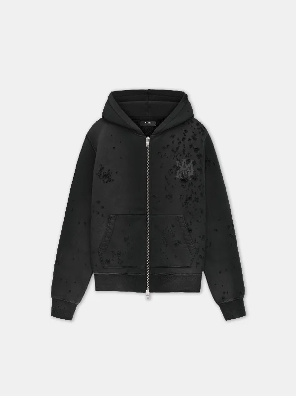 MA LOGO SHOTGUN ZIP HOODIE - Faded Black