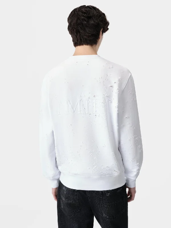 MA SHOTGUN EMBROIDERED CREW - White