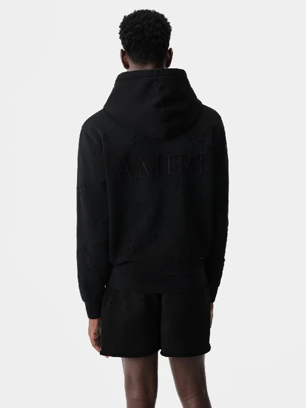 MA SHOTGUN EMBROIDERED HOODIE - Black