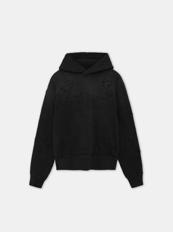 MA SHOTGUN EMBROIDERED HOODIE - Black