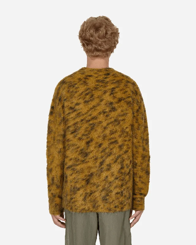 Jacquard Crewneck Sweater Yellow