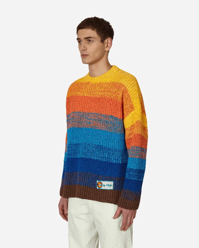 Sunset Rib Knit Sweater Multicolor