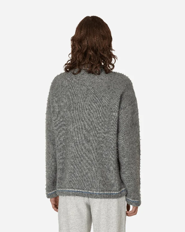 Washed V-Neck Sweater Grey