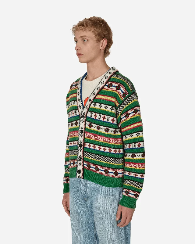 Fairisle Jacquard Cardigan Green