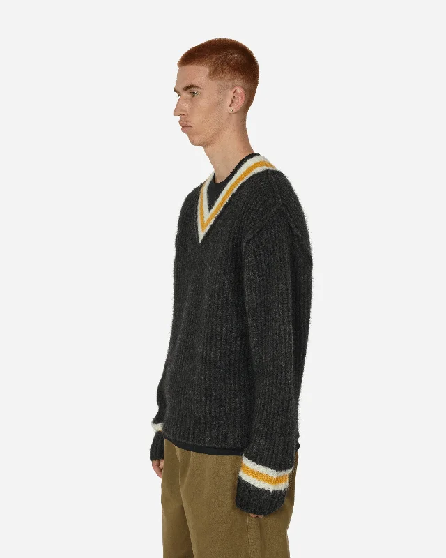 Mohair Tennis Sweater Charcoal