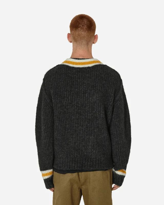 Mohair Tennis Sweater Charcoal