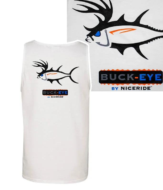 Buck-Eye - Black Or White Fruit Of The Loom Men's Tank Top, Sleeveless Tee.